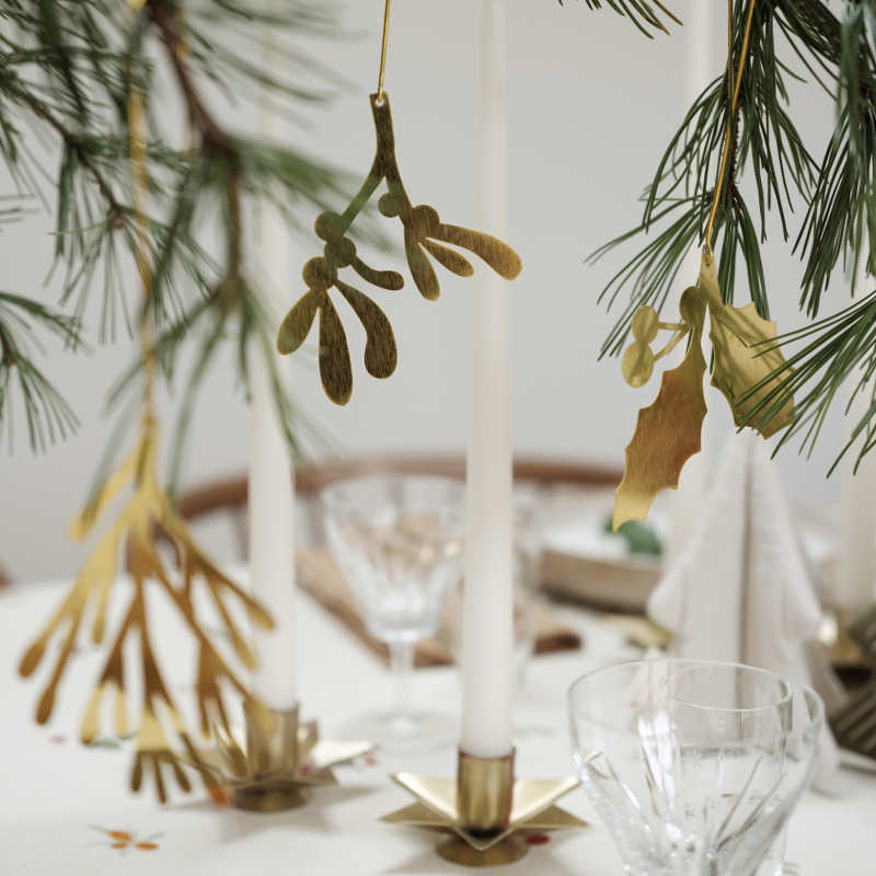 Fabelab-Christmas Ornaments Yule Greens – 3 pack – Golden Metal 5